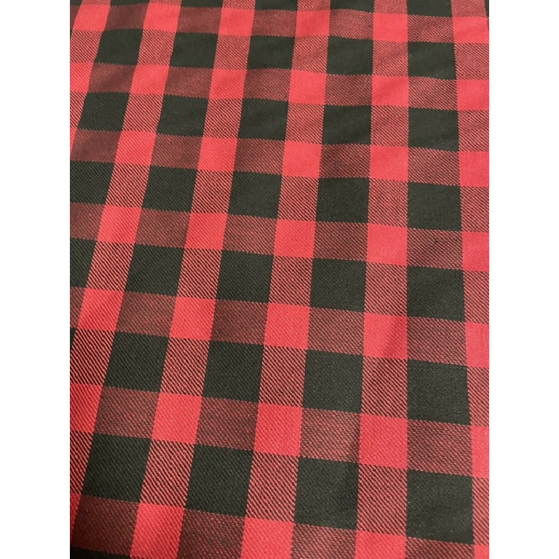 Red and Black Buffalo Check Fabric - 6 yards