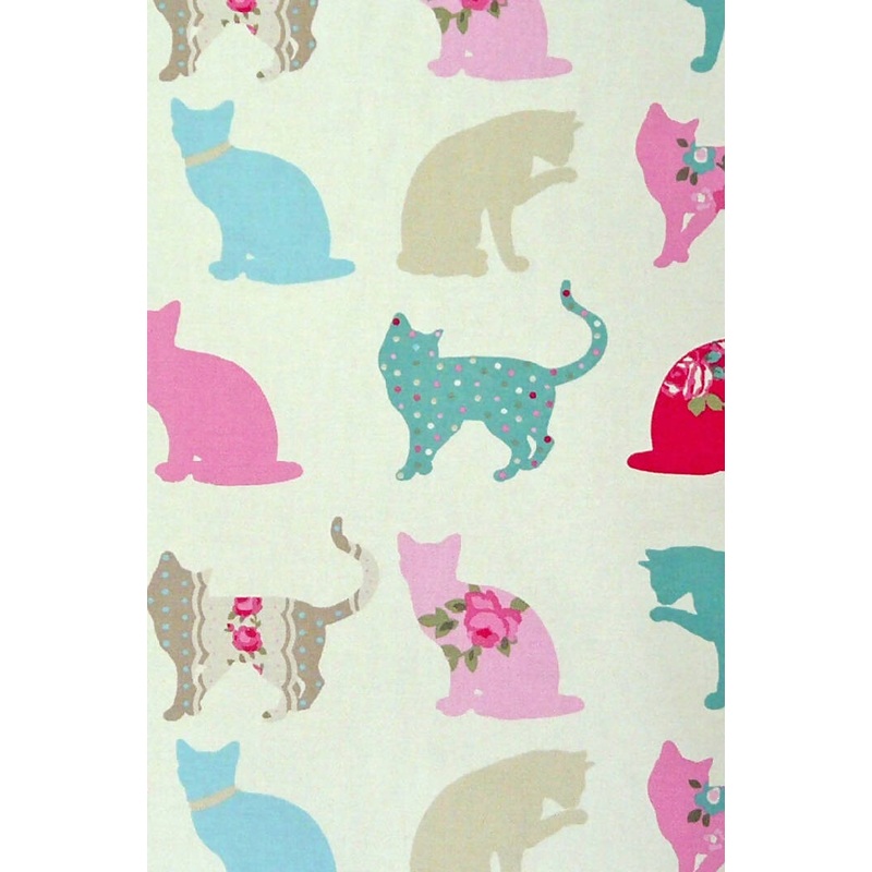 Vintage Cats Soft Canvas Fabric (2 pieces)