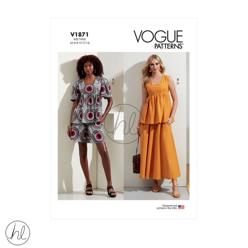 VOGUE PATTERN V1871