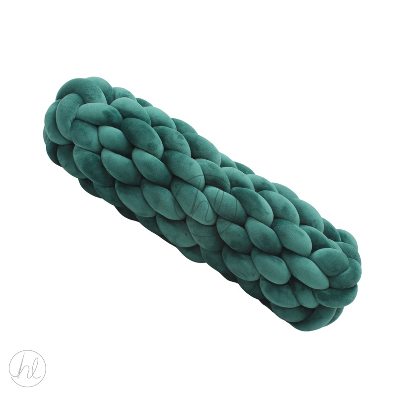 CUSHION WOVEN GREEN FREE 1
