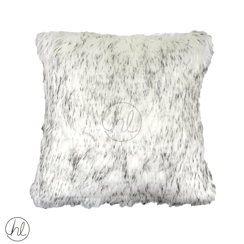 FUR SCATTER CUSHION WHITE/BLACK 45X45
