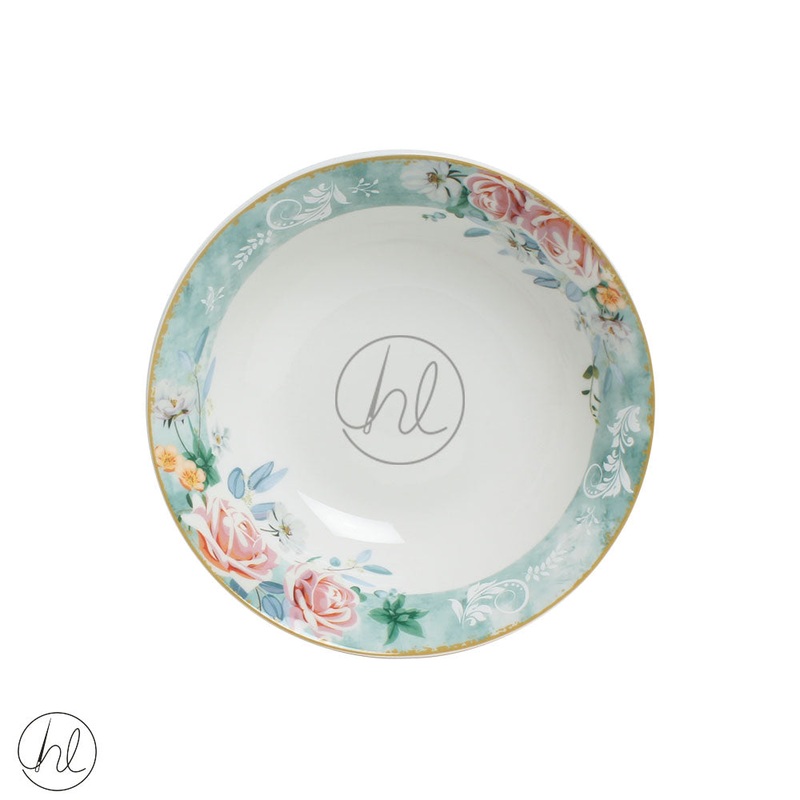 JENNA CLIFFORD GREEN FLORAL SALAD BOWLJC-7120