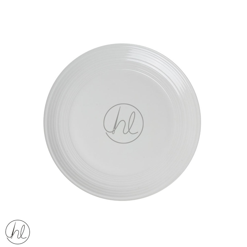 JENNA CLIFFORD SIDE PLATE EMBOSSED LINES WHITE/CREAM JC-7079