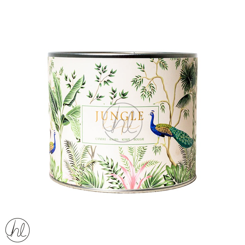 JUNGLE LIFE SCENTED CANDLECC5061020PEACOCK 12X10CM