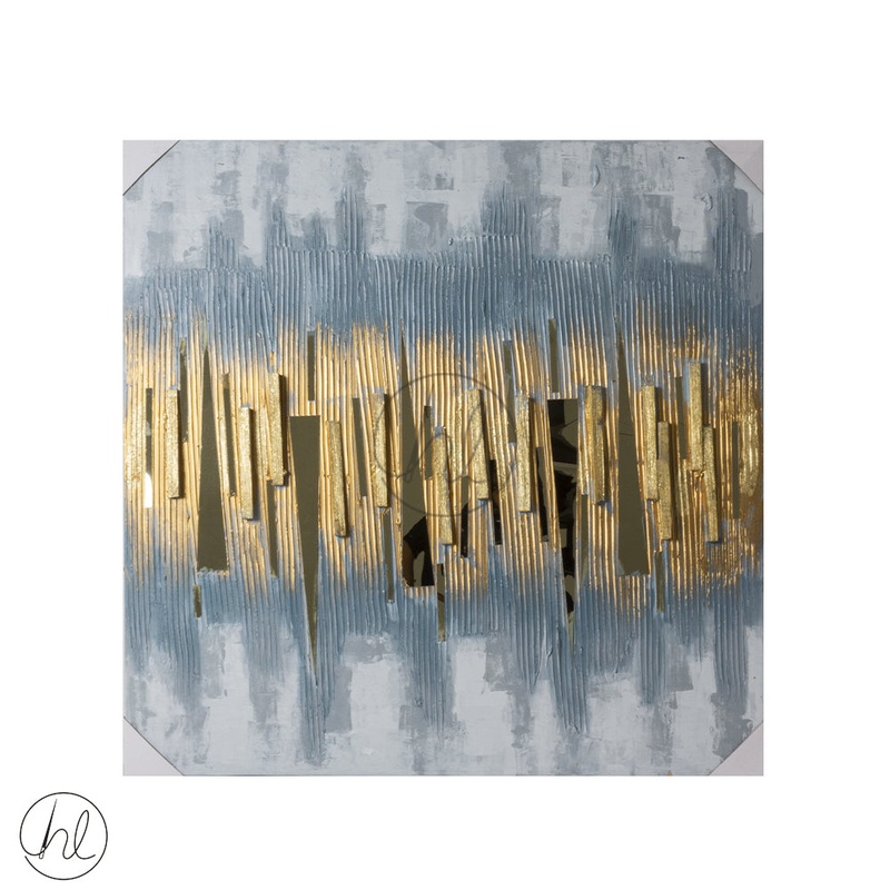 PAINTING CANVAS 550 1Mx1MGOLD AND TURQUOISE MIRROR ABY-4399