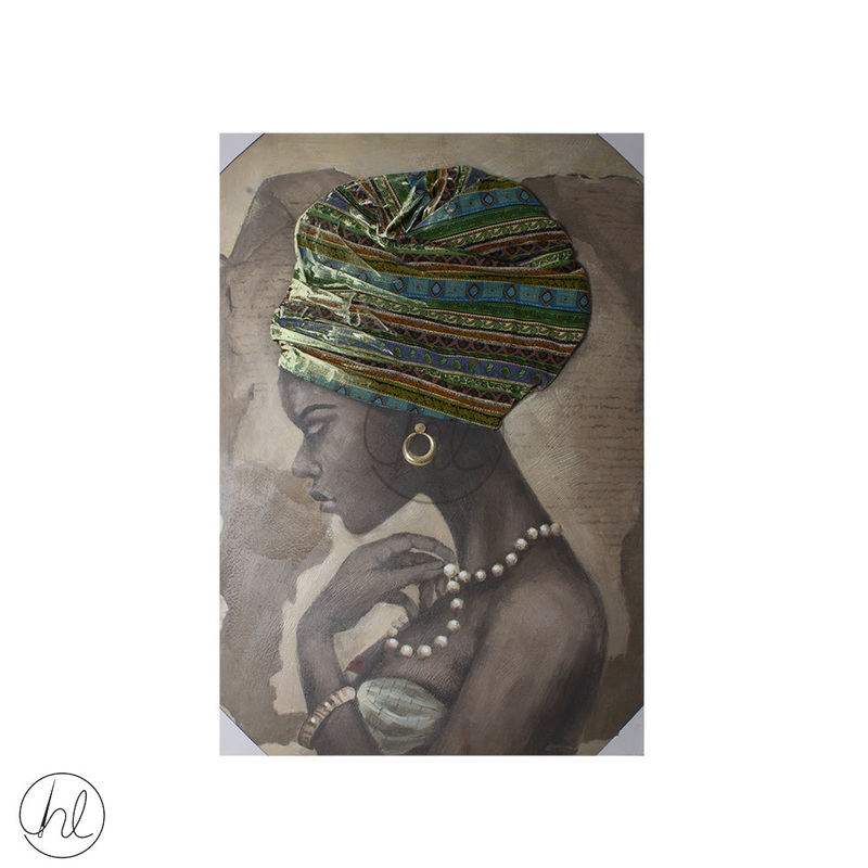 PAINTING CANVAS 550 60x90 AFRICAN TRADITIONAL HEADGEAR ABY-4389