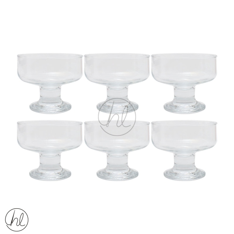 6 PIECE ICEVILLE ICE CREAM BOWLS CLEAR