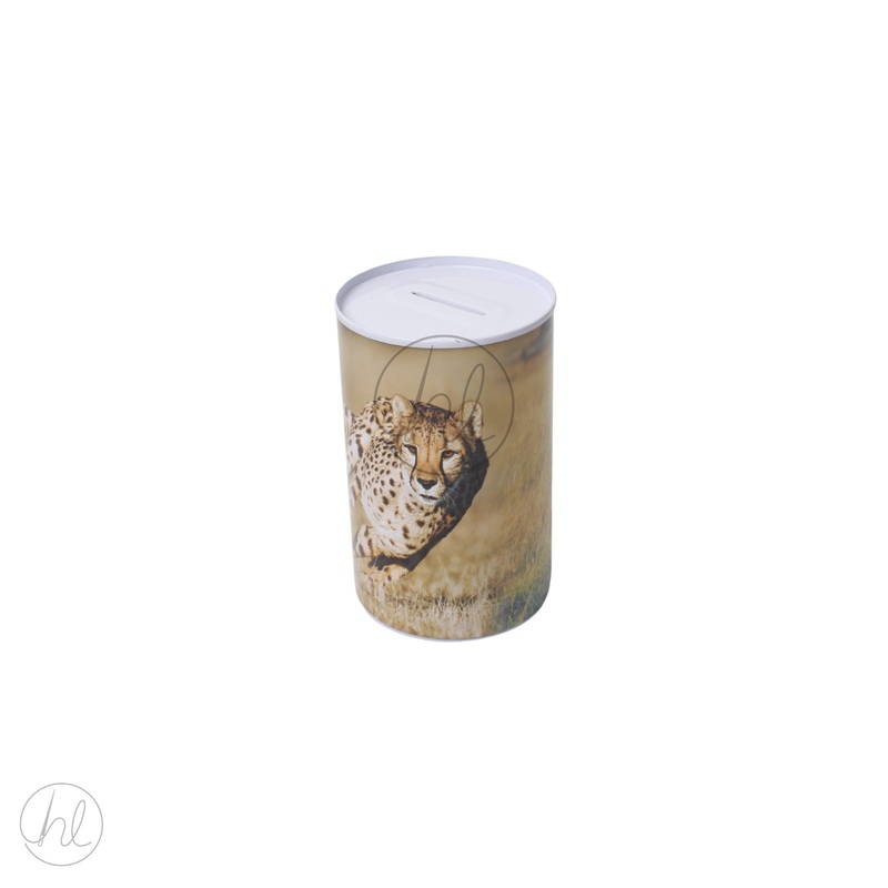 MONEY TIN LEOPARD MULTI SMALL