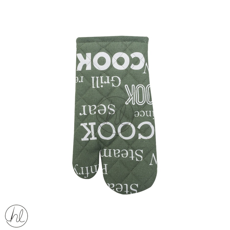 OVEN GLOVE GREEN AND WHITE