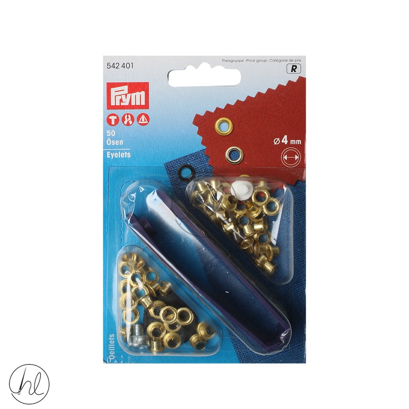 PRYM EYELIT STARTER GOLD 4MM