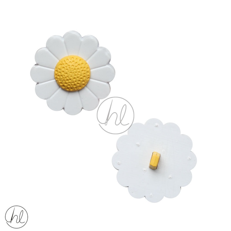 BUTTONS BABY DAISY 27MM WHITE/YELLOW L-DAISY