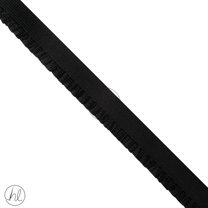ELASTIC FRILL BLACK 034-176 24MM P/METER