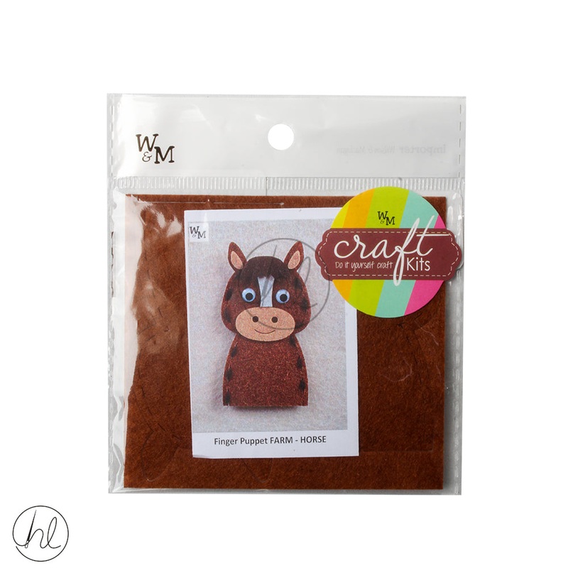 FELT CRAFT KIT PUPPET FINGET HORSE 118 CB3637