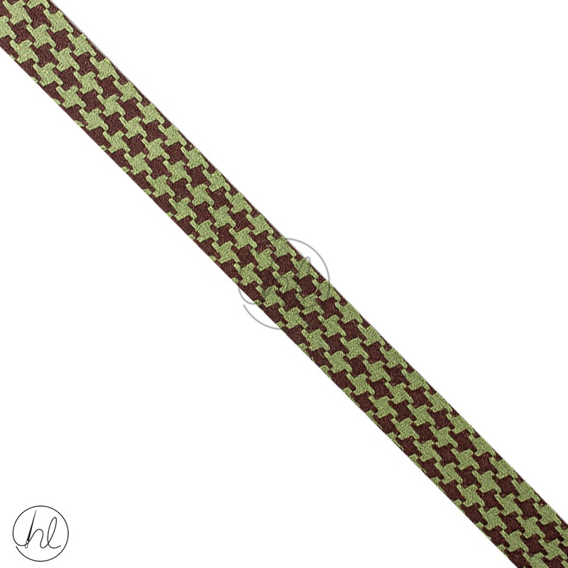 Ribbon 2 Tone Fancy 25mm Brown/Mint