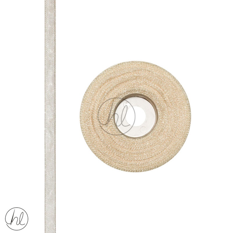RIBBON ORGANZA CREAM 2 6MM 20M PER ROLL