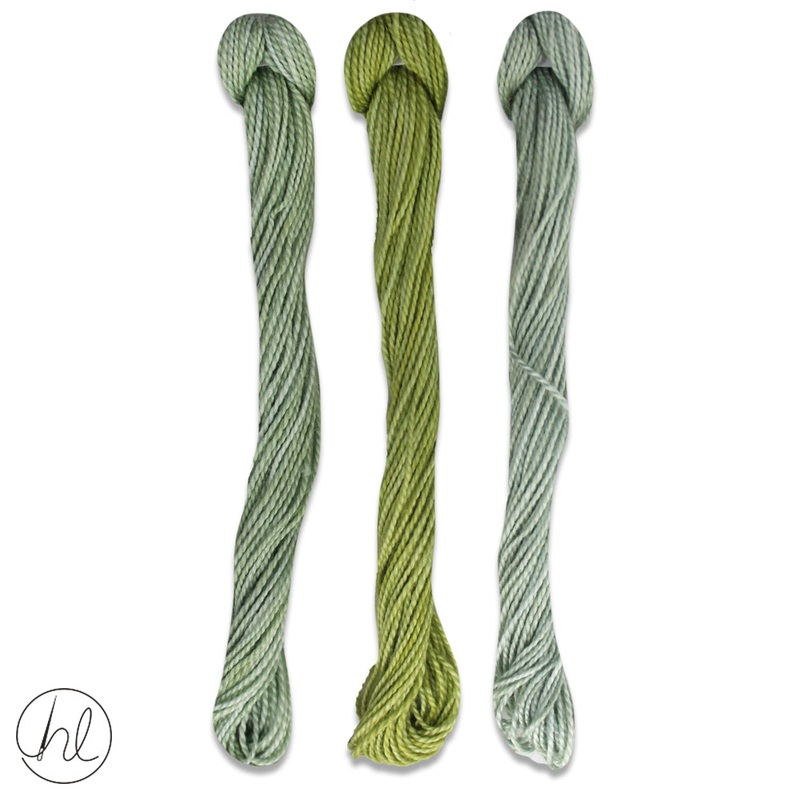 100% COTTON PERLE THREAD 3X9M 50-CYPRESS PER SET