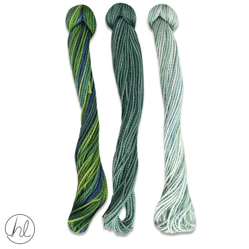 100% COTTON PERLE THREAD 3X9M 73-THE OCEAN PER SET