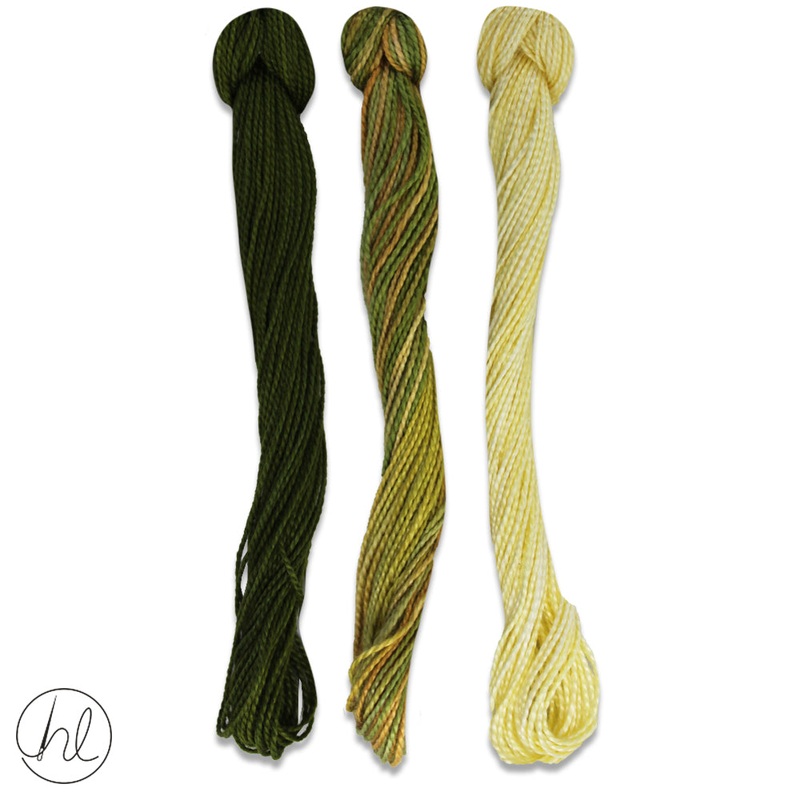 100% COTTON PERLE THREAD 3X9M 8-BUSH PER SET