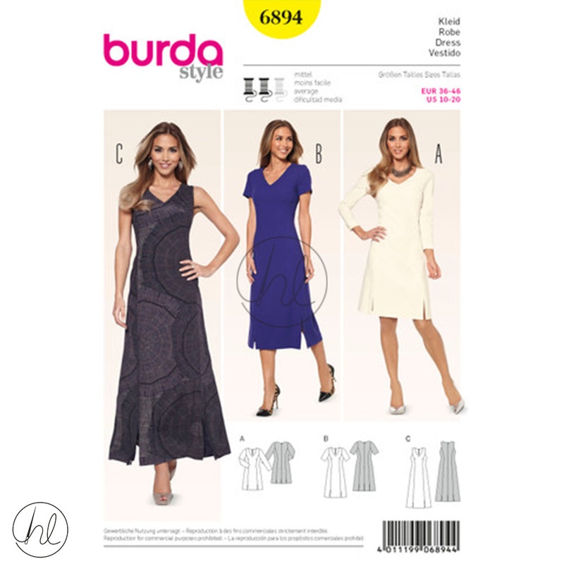 BURDA DRESS YELLOW 6894