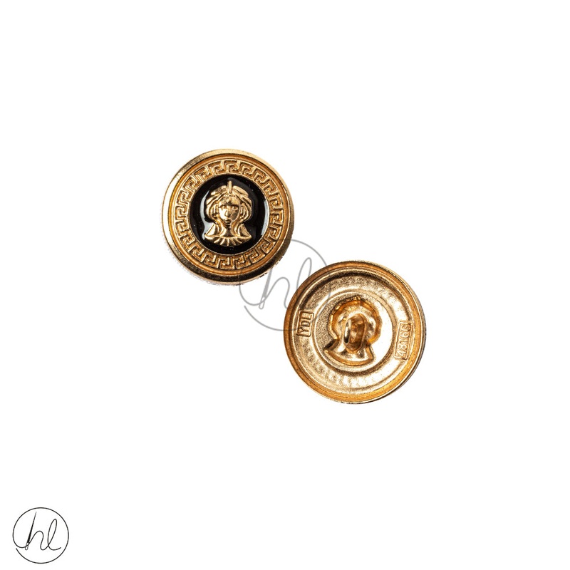 Buttons Fancy  25mm  Blk/Gold