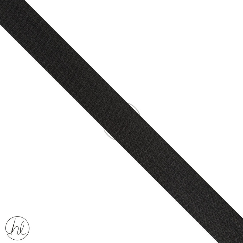 KNITTED ELASTIC P/METER BLACK 19MM
