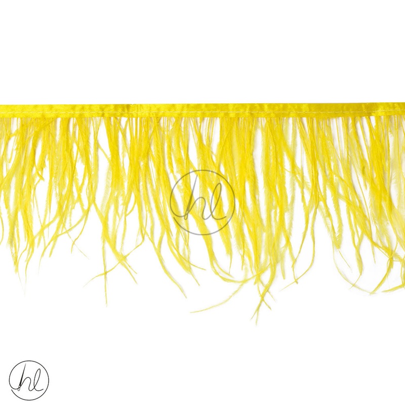 OSTRICH FEATHERS BRIGHT YELLOW HW PER M