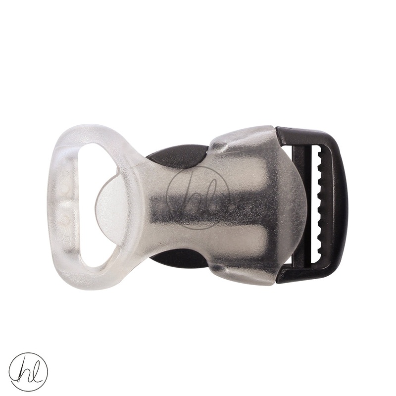 PLASTIC MOONBAG CLIP CLEAR 25MM
