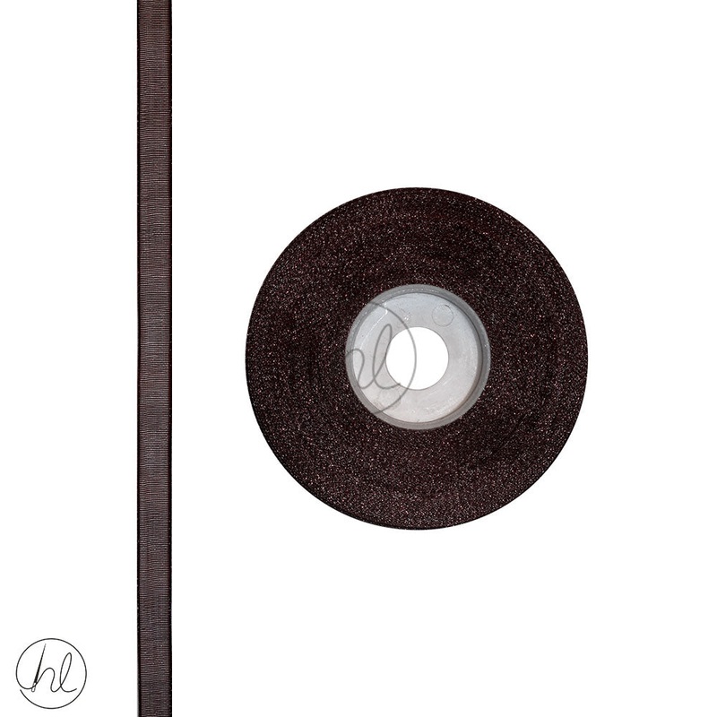RIBBON ORGANZA CHOCOLATE 6MM 20M PER ROLL