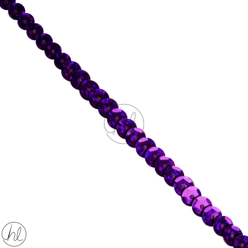 SEQUINS TEXTURED DARK  GLITTER PURPLE SEQ-1 6MM WIDE P/METER