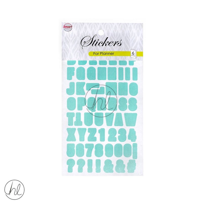 STICKERS PLANNER LETTERS 6 SHEETS 26008