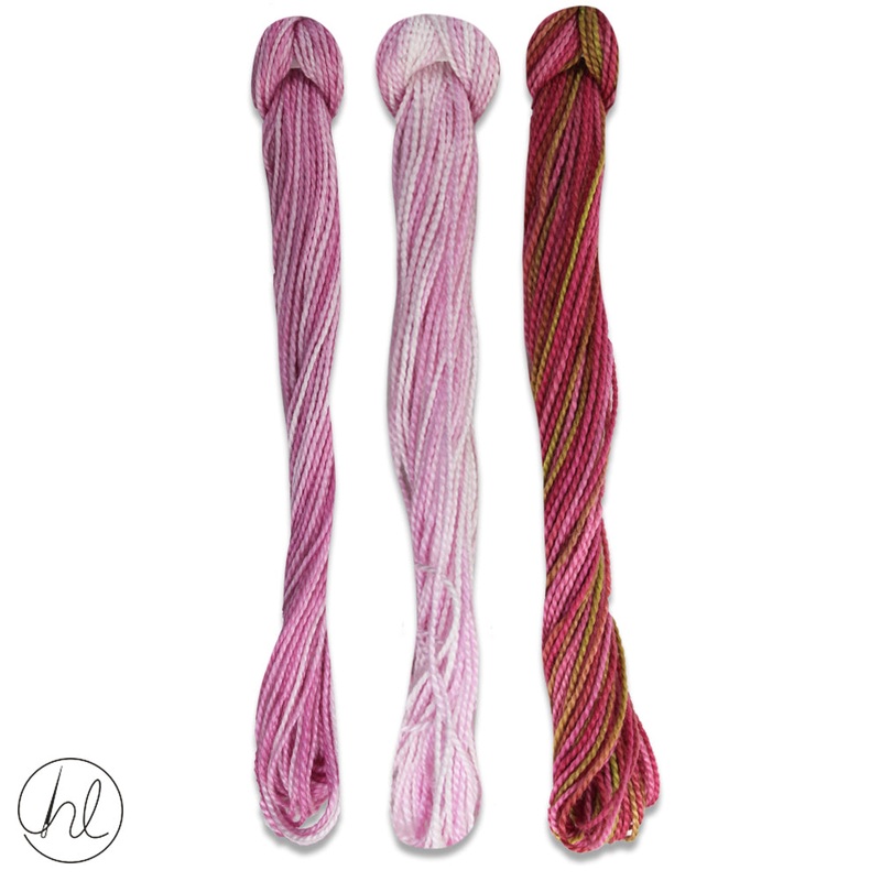 100% COTTON PERLE THREAD 3X9M 22-LAVATARIA PER SET