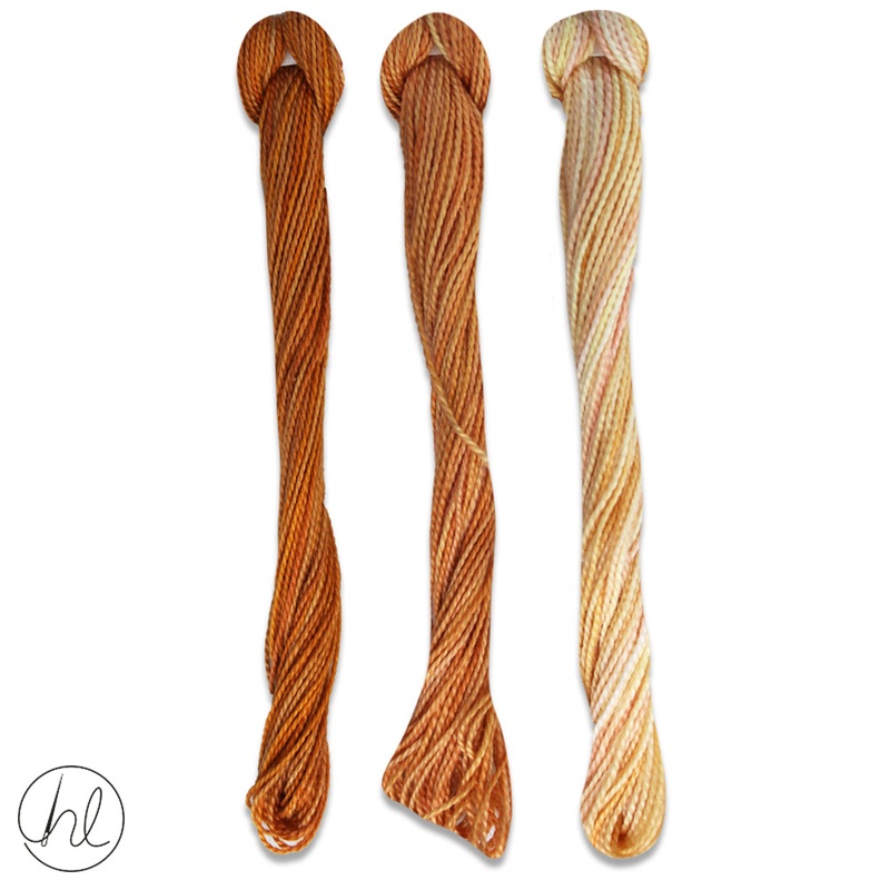 100% COTTON PERLE THREAD 3X9M 37-COPPERTONE PER SET