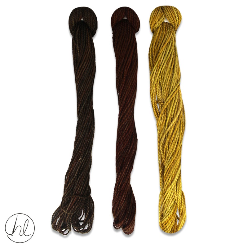 100% COTTON PERLE THREAD 3X9M 72-BARK PER SET