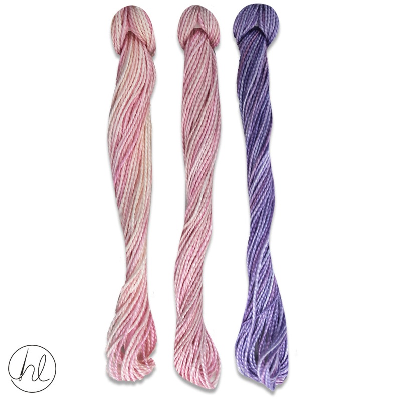 100% COTTON PERLE THREAD 3X9M 9-ORCHID PER SET