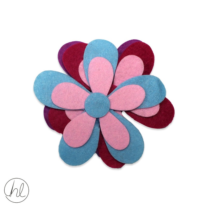 FELT FLOWERS 3 P/PACK CB3339