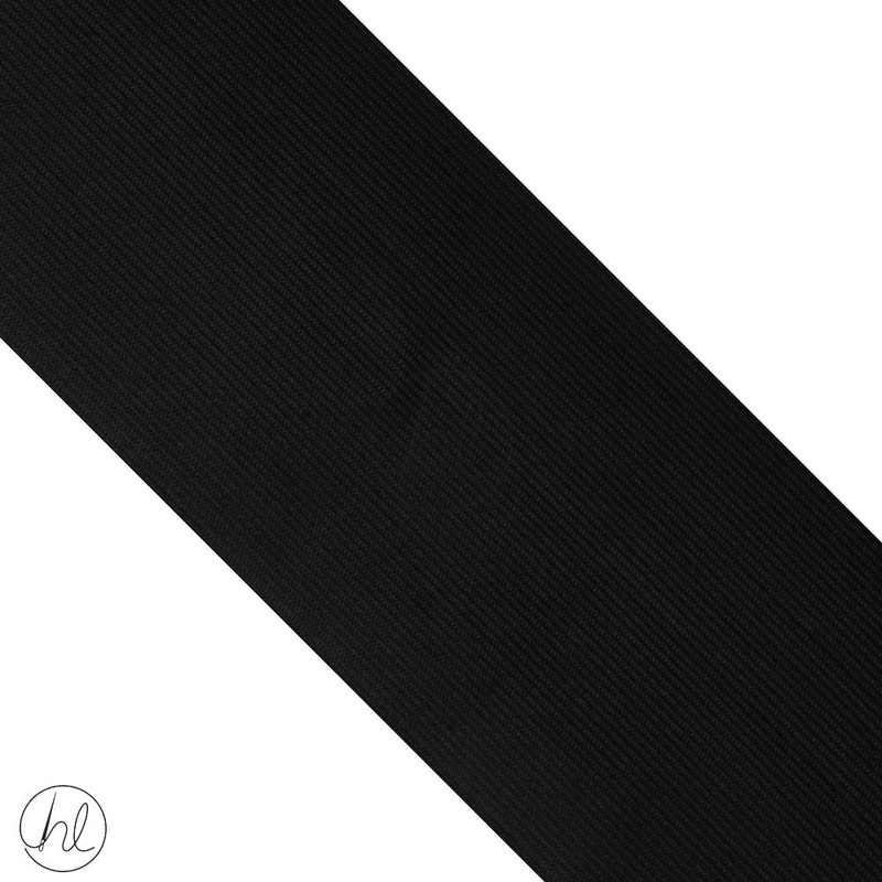 KNITTED ELASTIC P/METER BLACK 120MM