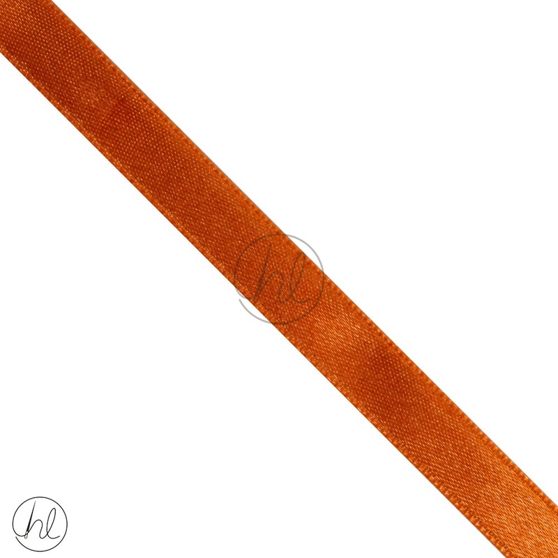 PLAIN SATIN RIBBON 30M 10MM BURN ORANGE