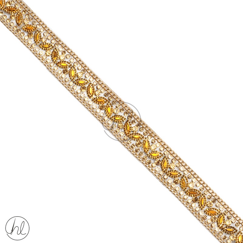 BRAID IRON ON DARK GOLD 15MM J-204 PER M