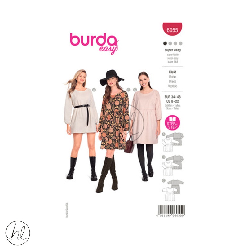 BURDA DRESS RED 6055