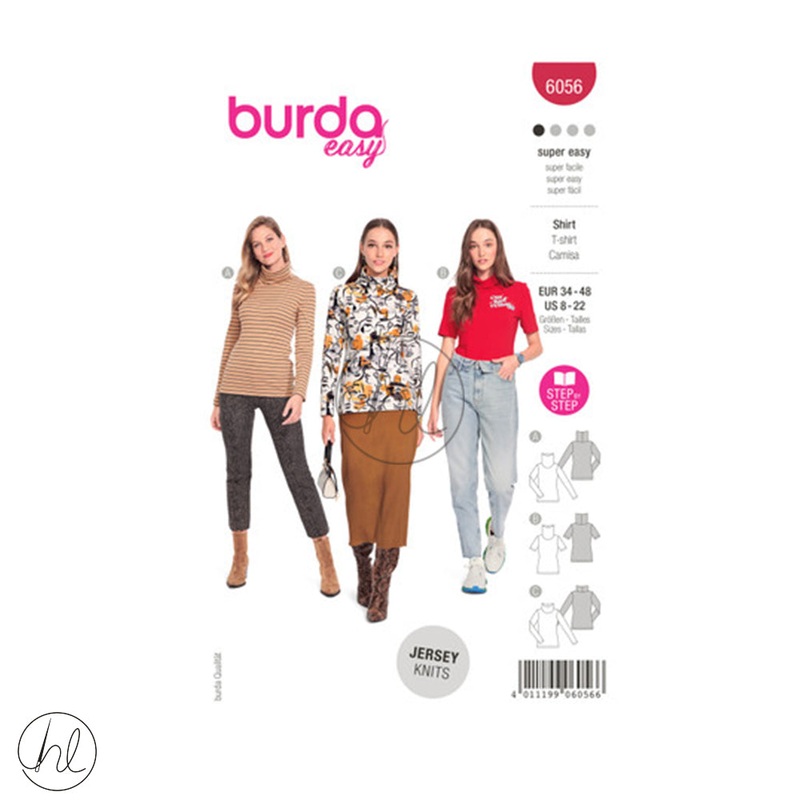 BURDA DRESS RED 6056