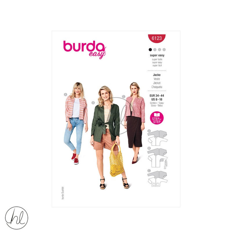 BURDA PATTERN  6123 RED US 8-18