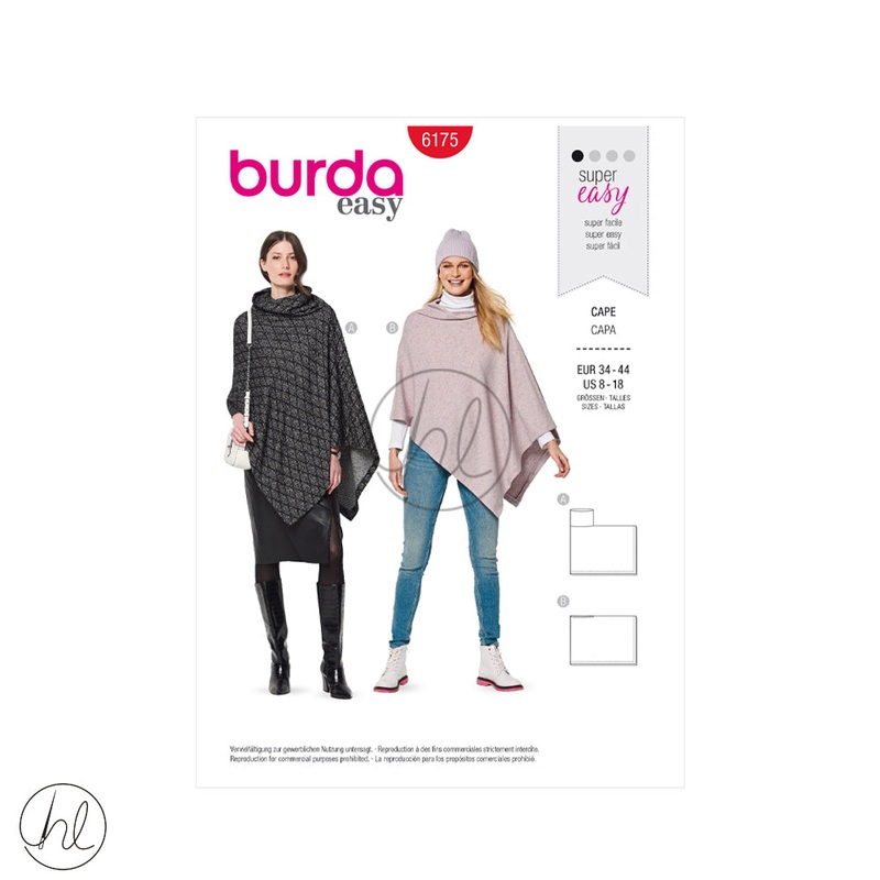 BURDA PATTERN  6175 RED 8-18