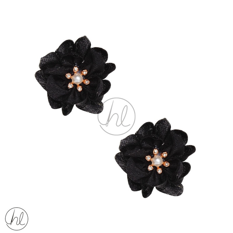 FANCY FLOWER (BLACK) (60MM) (3DF27) 2 PER PACK
