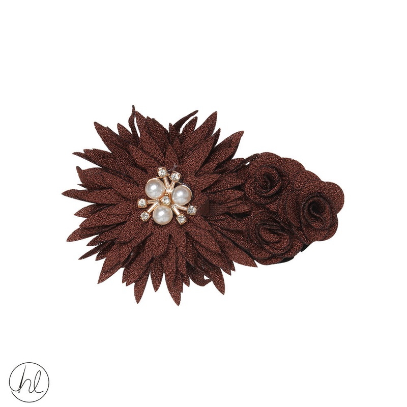 FANCY FLOWER BROWN 103MM X 70MM 3DF25