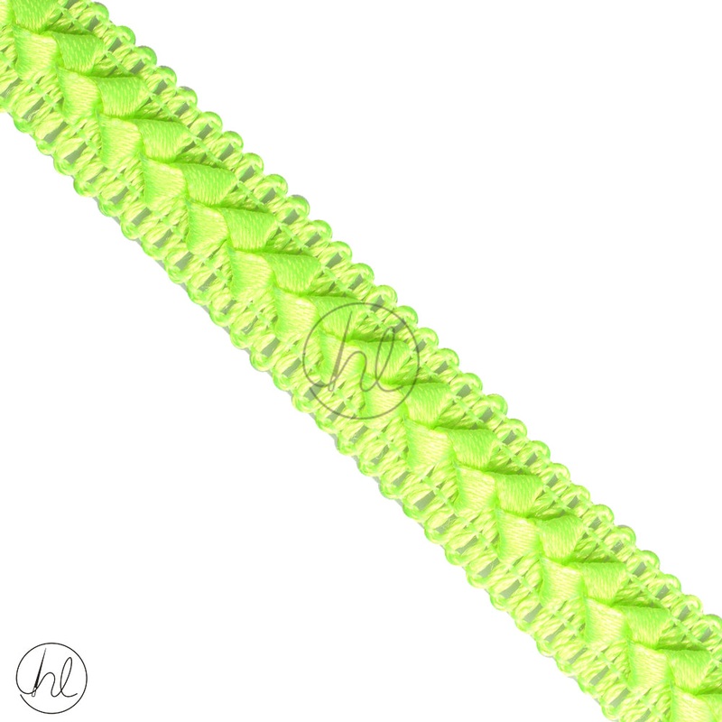 SAMOOSA BRAIDS NEON GREEN 011-239 18MM P/METER