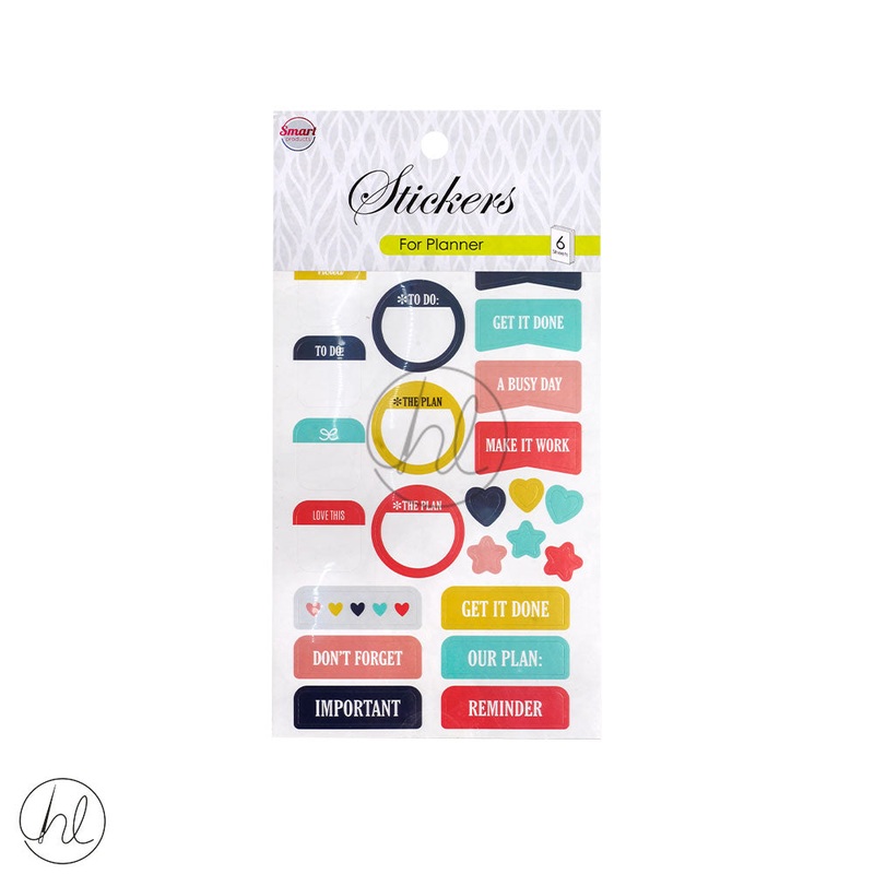 STICKERS PLANNER 6 SHEETS 26007