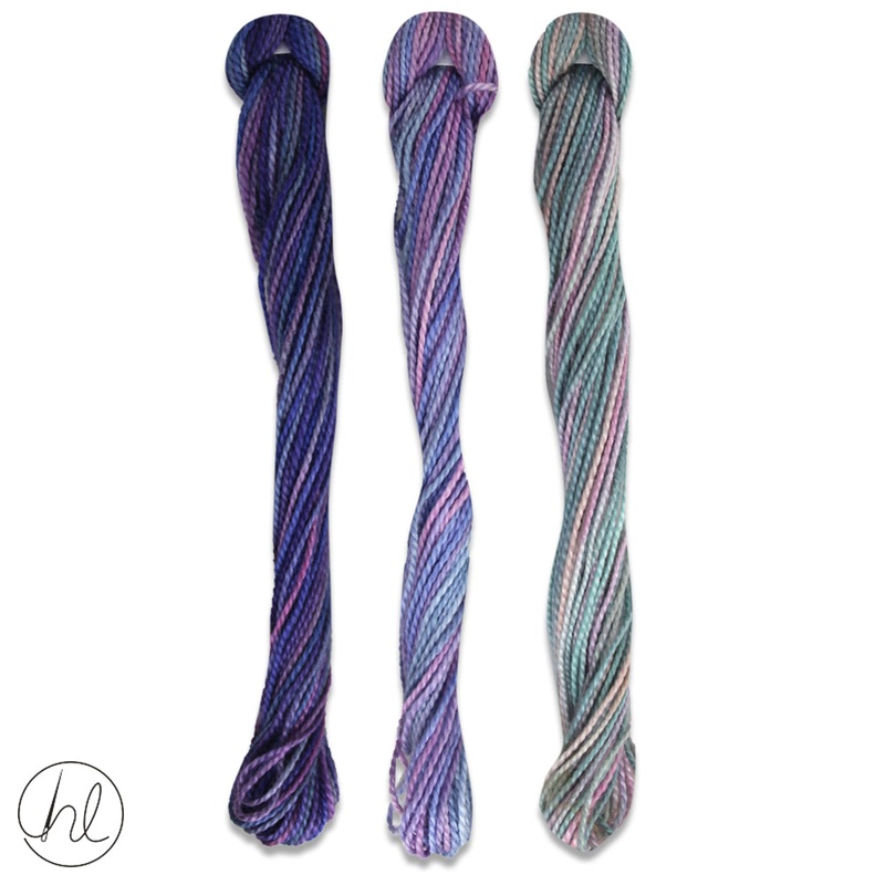 100% COTTON PERLE THREAD 3X9M 34-LAVENDER PER SET