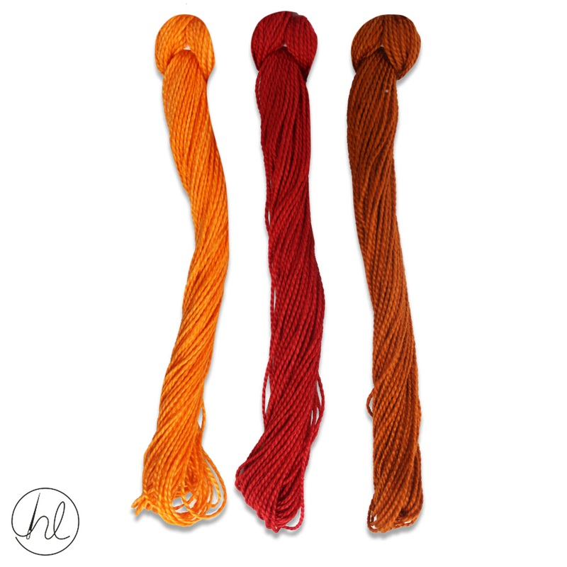 100% COTTON PERLE THREAD 3X9M 51- SRI LANKA PER SET