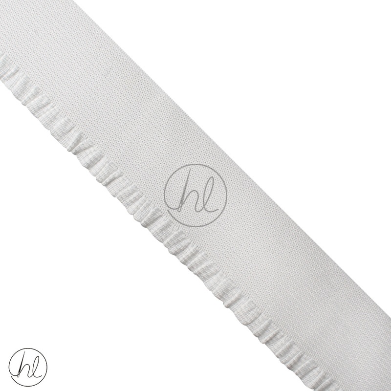 ELASTIC FRILL WHITE 034-006 38MM P/METER