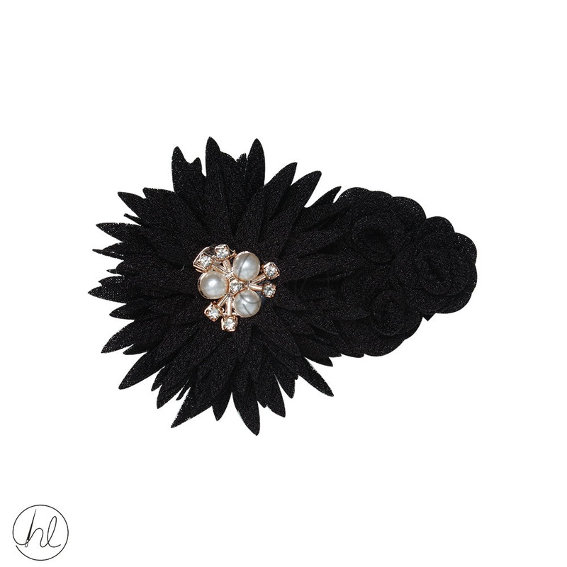 FANCY FLOWER BLACK 103MM X 70MM 3DF25